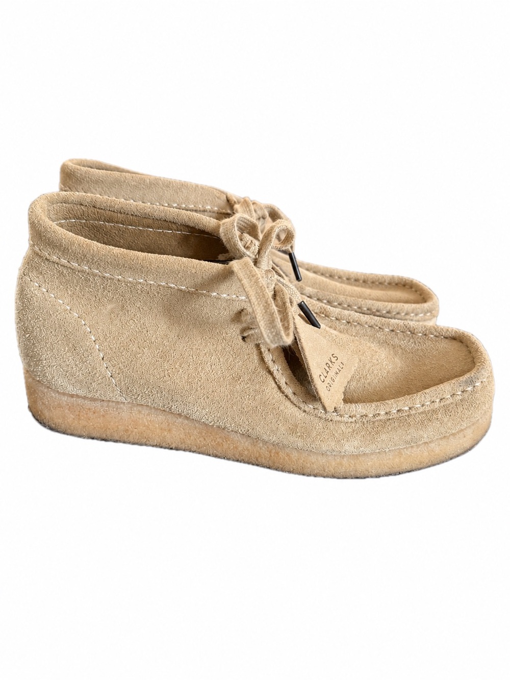 Clarks Originals Womens Wallabee Suede Ankle Boot Portugal Tan Shoe Crepe Sole 9